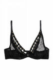 Florence High Apex Lattice Bra - Black -
