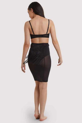 Tassel Lingerie Skirt - Black -