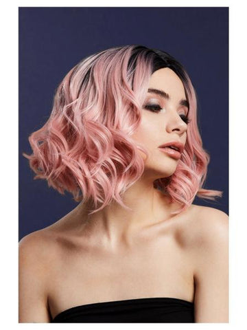 Kourtney Curls Bob Wig - Baby Pink