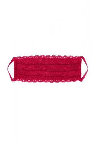 Never Say Never Pleated Face Mask - Poinsettia - One Size