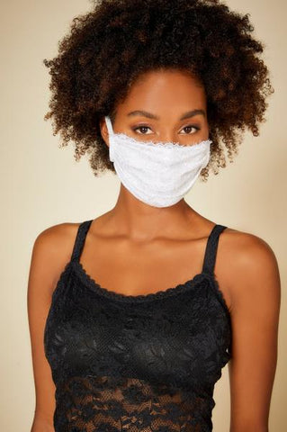 Pret A Porter Pleated Face Mask - White - One Size