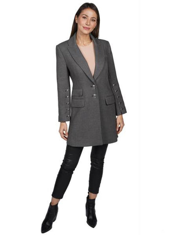 Wilson Long Blazer - Charcoal -