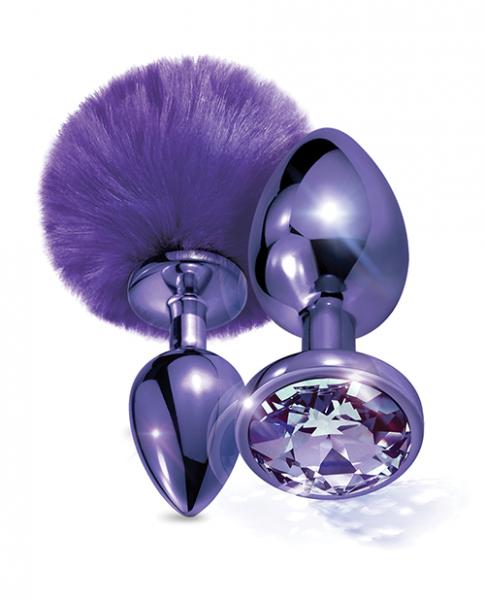 Nixie Metal Butt Plug Set w/Jewel Inlaid & Pom Pom - Purple Metallic BB Store Nixie Metal Butt Plug Set w/Jewel Inlaid & Pom Pom - Purple Metallic BB Store