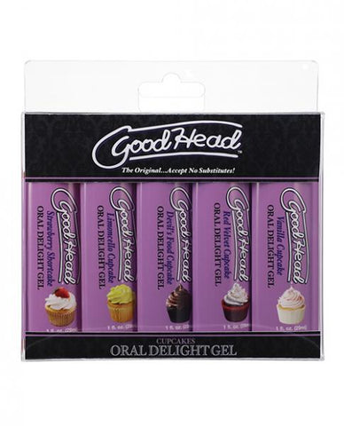 GoodHead Cupcake Oral Delight Gel - Asst. Flavors Pack of 5