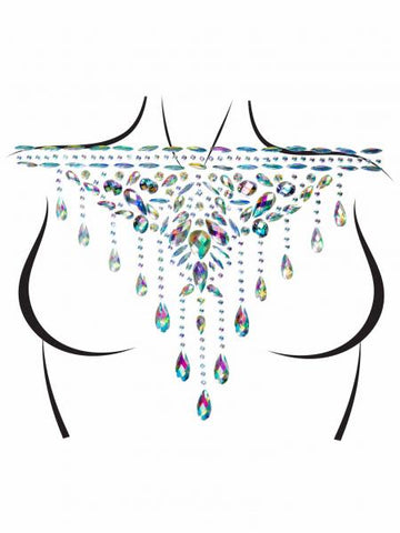 Masquerade Choker Stick-On Jewels - Clear