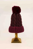 Freya Bobble Hat - Damson