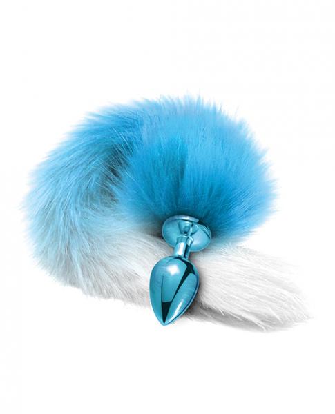 Nixie Metal Butt Plug w/Faux Fur Tail - Blue Metallic BB Store Nixie Metal Butt Plug w/Faux Fur Tail - Blue Metallic BB Store