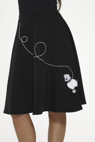 Poodle Skirt - Black/White -