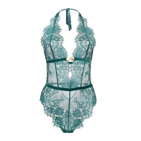 Venus Lace Bodysuit - Green -