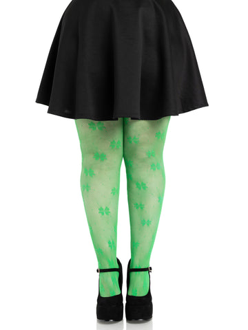 Clover Net Tights - Green - Queen Size