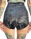Velvet Tied Up Daisy Duke - Black -