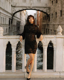 Carmela Long Sleeve Dress - Black -