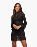 Carmela Long Sleeve Dress - Black -
