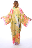 The Legend of the Crane Maxi Kimono - Mustard - One Size