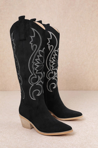 Giada Cowgirl Boot - Black -