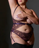 Scylla Garter - Eggplant -