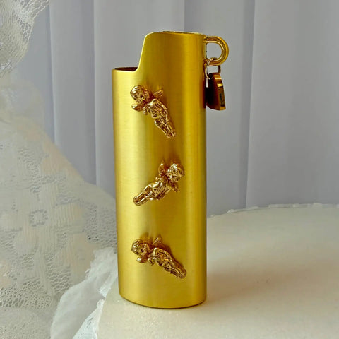 Cupid Lighter Case - Gold