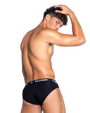 Playboy Mens Modal Gym Briefs - Black/White -