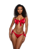 Bow Bunny Two Piece Lounge Set - Red -