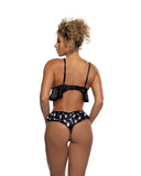 Flutter Bunny Two Piece Lounge Set - Black/White -