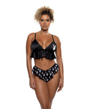 Flutter Bunny Two Piece Lounge Set - Black/White -