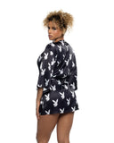 Chill Bunny Robe - Black/White -