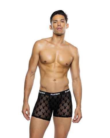 Burnout Bunny Boxer Briefs - Black -