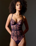 Scylla Bodysuit - Eggplant -