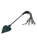 BB Store emerald green dual impact crop with spade tip and faux leather falls, gold accents. 80% Polyurethane, 20% PVC.