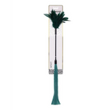 BB Store Sportsheets Sex & Mischief dual-ended tickler with dark green feathers and teal silicone strands.