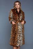 Plush Leopard Robe -