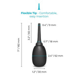 B-Vibe Flexible Silicone Anal Douche - Black