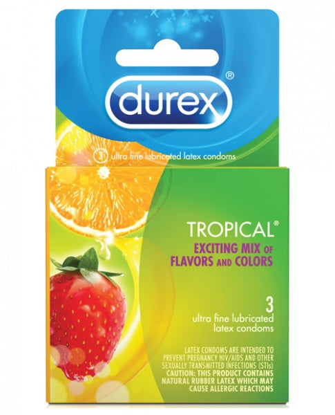 Durex Tropical Flavors - Box of 3 BB Store Durex Tropical Flavors - Box of 3 BB Store