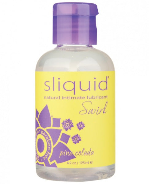 Sliquid Naturals Swirl Lubricant - 4.2 oz Pina Colada BB Store Sliquid Naturals Swirl Lubricant - 4.2 oz Pina Colada BB Store