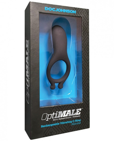 OptiMale Rechargeable Vibrating C Ring - Black BB Store OptiMale Rechargeable Vibrating C Ring - Black BB Store