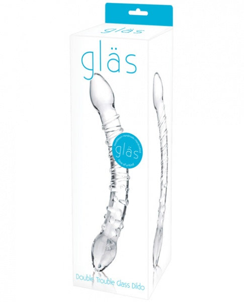 Glas Double Trouble Glass Dildo - Clear  BB Store