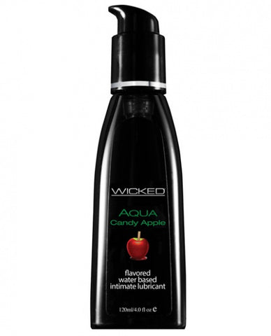 Wicked Sensual Care Aqua Waterbased Lubricant - 4 oz Candy Apple