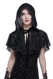 Lace Renaissance Cape - Black - One Size