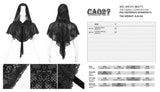 Lace Renaissance Cape - Black - One Size