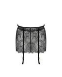 Camelia Skirt Garter Belt - Black -