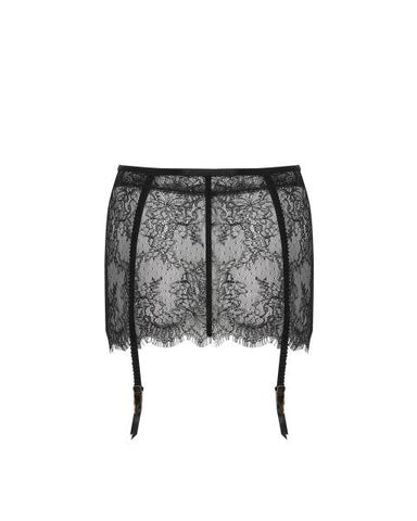 Camelia Skirt Garter Belt - Black -  BB Store