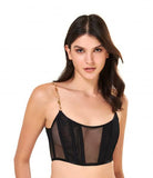 Emery Soft Bustier - Black/Gold -