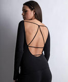 Night Crush Long Sleeve Top - Noir -