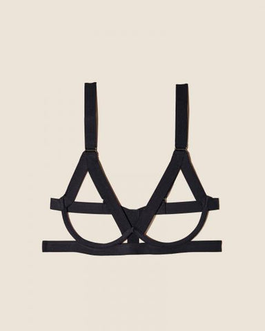 Cleopatra Bondage Underwire Bra - Black -