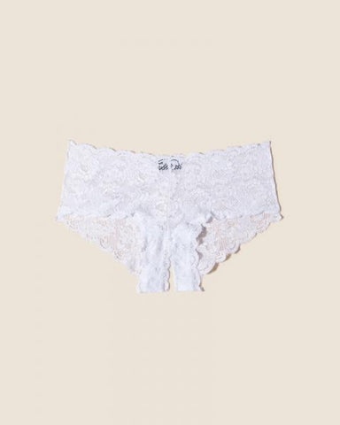 Never Say Never Naughtie Low Rise Boyshort - White -