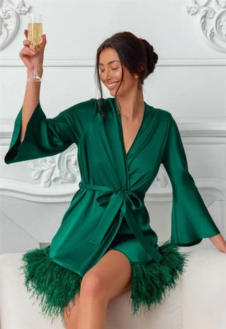 Swan Cover Up - Emerald -