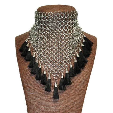 Chainmail Choker - Silver/Black