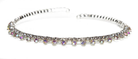 Rhinestone Choker - Aurora Borealis