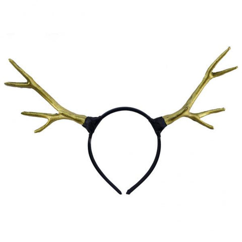Deer Antlers Headband - Gold