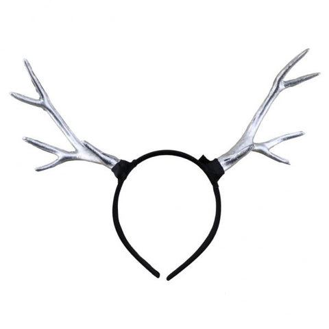 Deer Antlers Headband - Silver